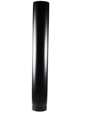 1m Matt Black Vitreous Enamel Stove Pipe