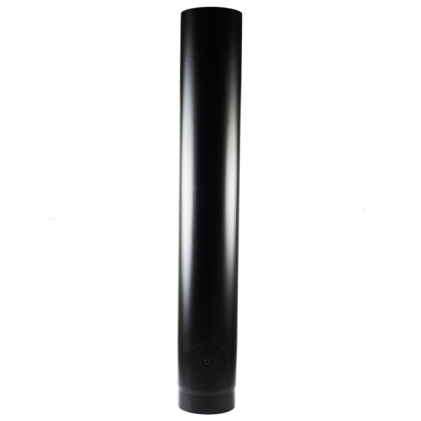 1m W/Door Matt Black Vitreous Enamel Stove Pipe