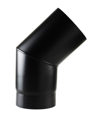 45 Degree Bend Matt Black Vitreous Enamel Stove Pipe